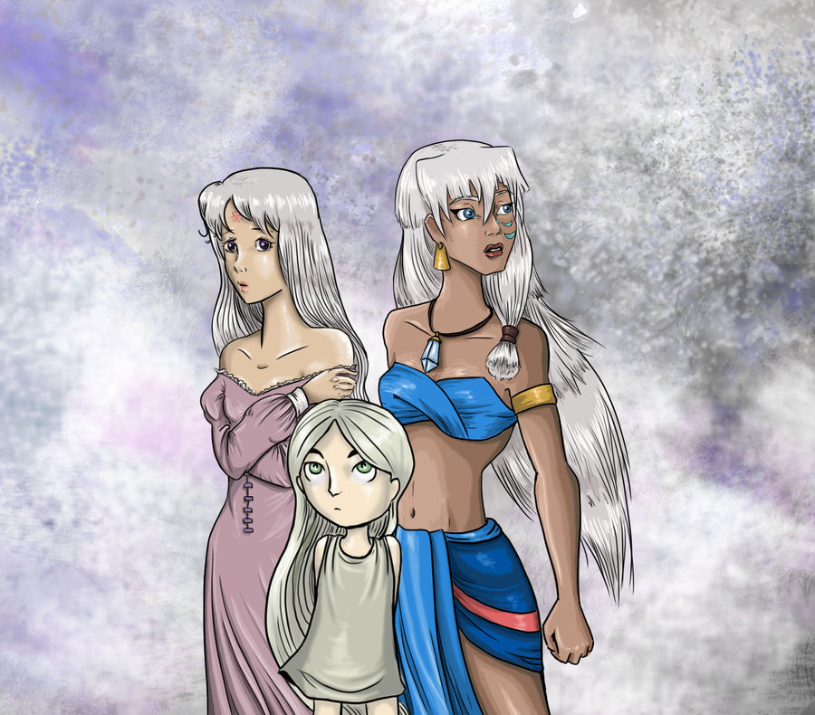 aisling, atlantis, crossover, disney, kidagakash, lady_amalthea, multiple_girls, secret_of_kells