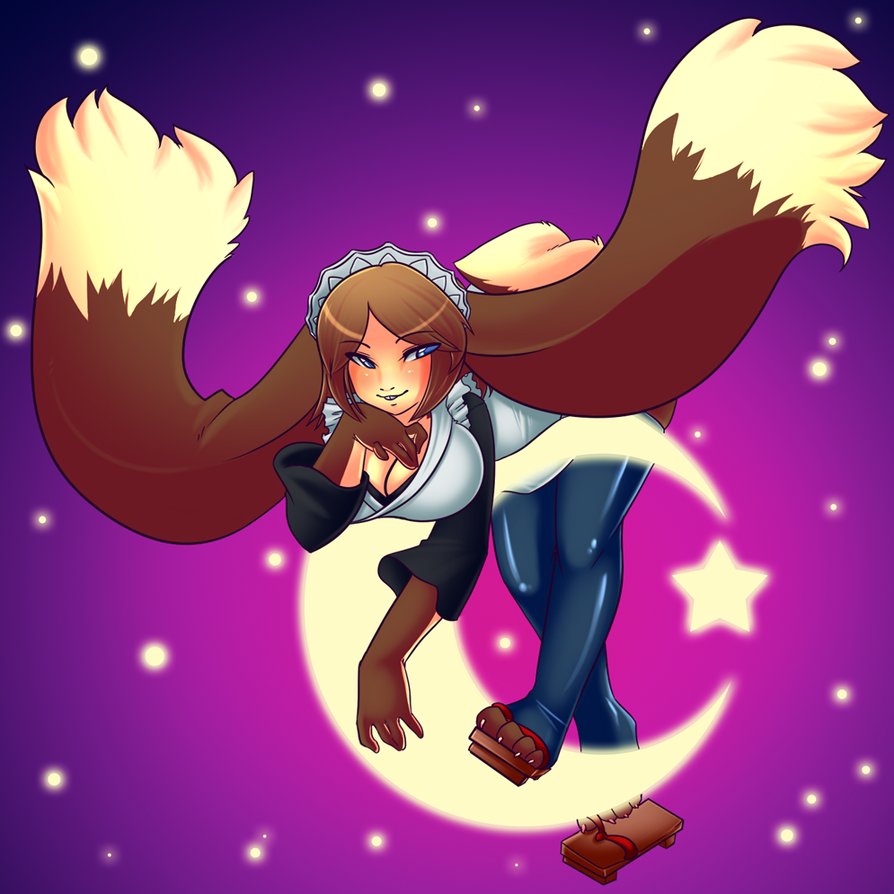 anthro, furry, hammer, hare, hina_tsukiusagi, maid, rabbit, sandals