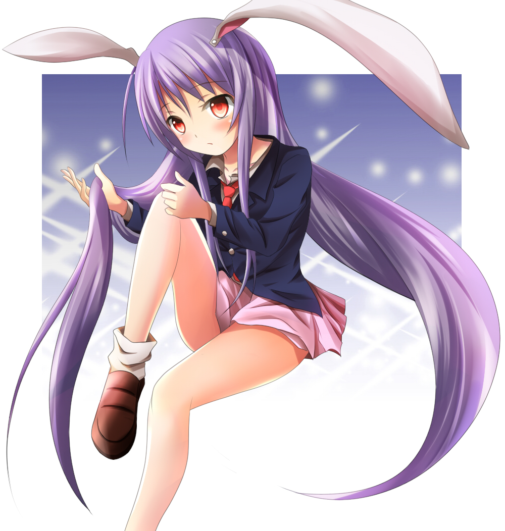 animal_ears, bunny_ears, kuroganeruto, long_hair, purple_hair, rabbit_ears, red_eyes, reisen_udongein_inaba