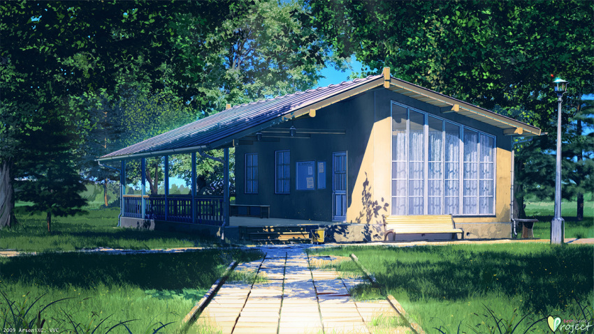 building, collaboration, erogame_project, grass, house, lamppost, no_humans, original