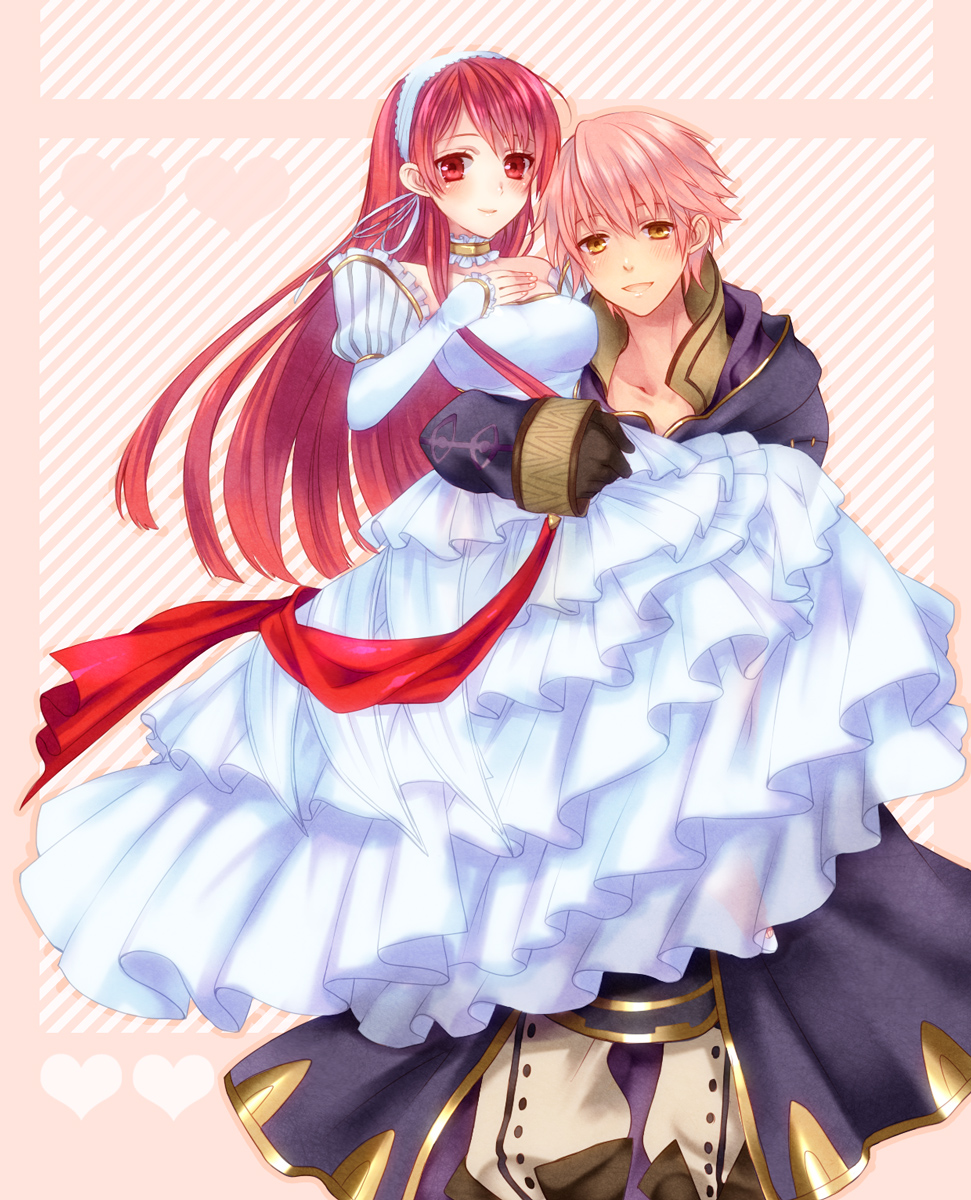 1girl, carrying, choker, dress, fire_emblem, fire_emblem:_kakusei, frilled_dress, frills