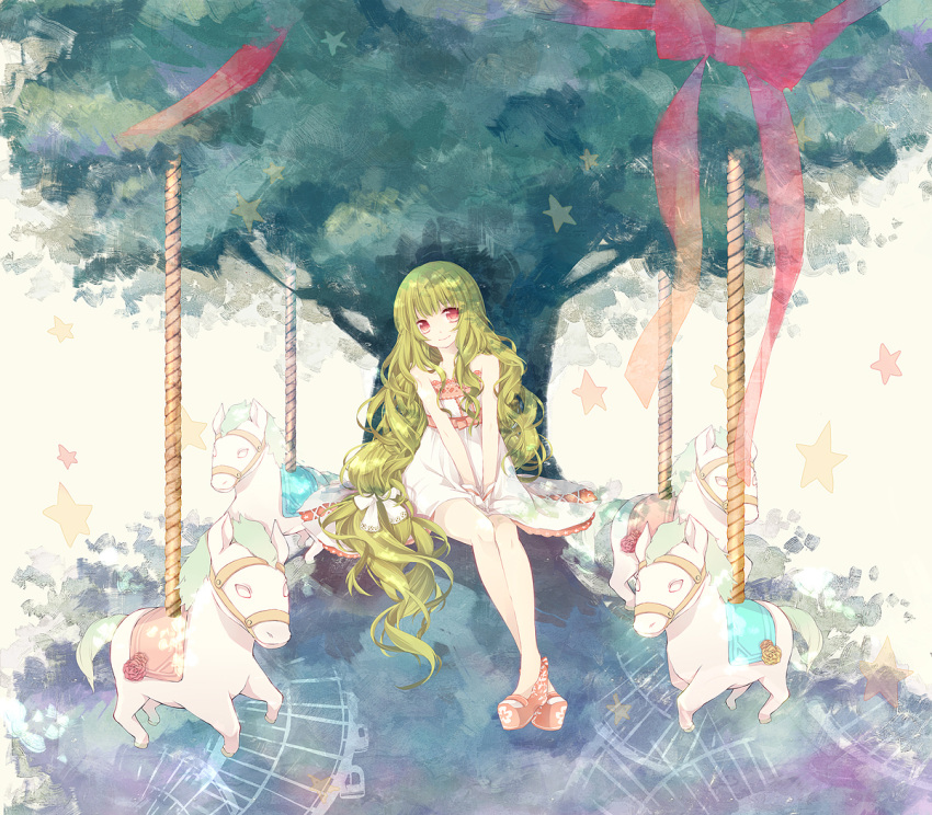 horse, koyomi_roentgen, long_hair, original, swing