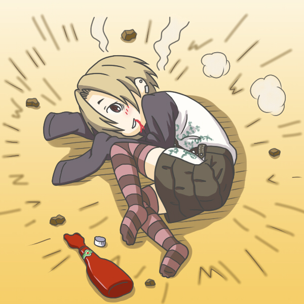 blonde_hair, brown_eyes, dragon_ball, dragon_ball_z, dragonball_z, idolmaster, idolmaster_cinderella_girls, kakushiaji