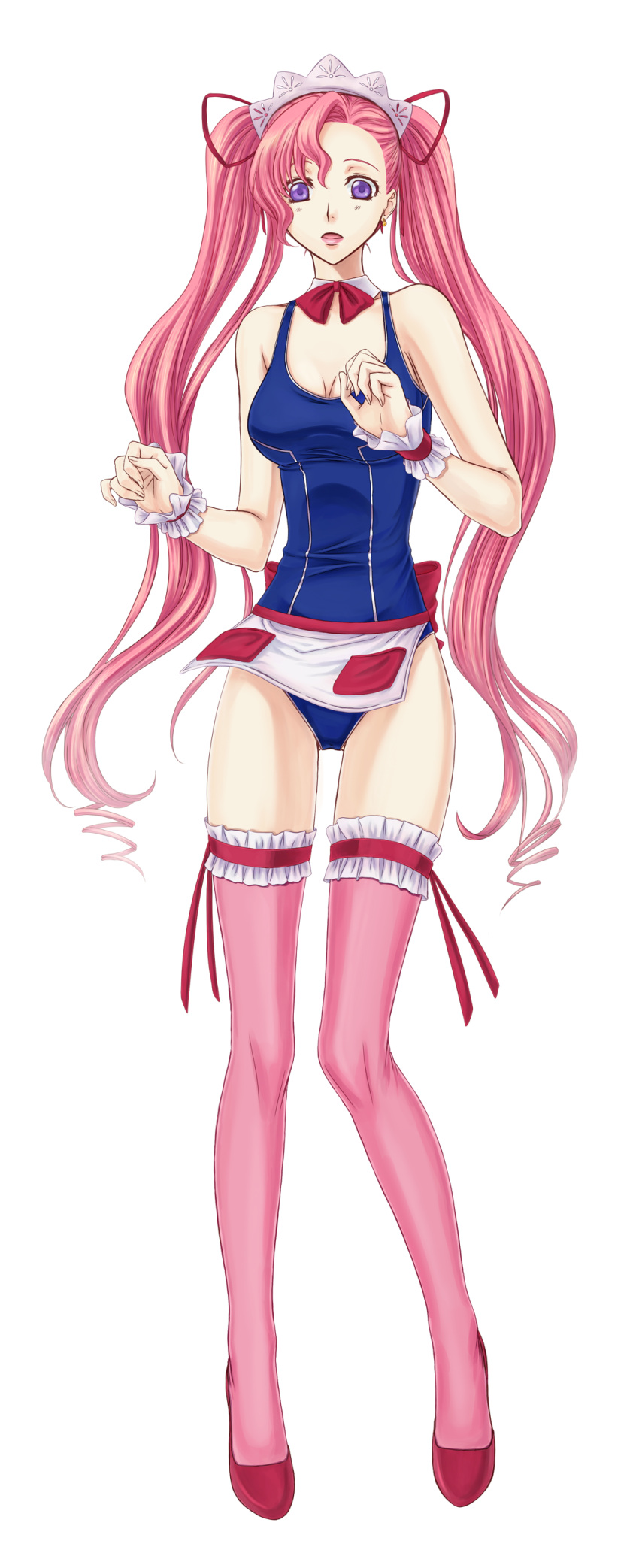 apron, code_geass, earrings, euphemia_li_britannia, garters, highres, jewelry, kuon_yuu