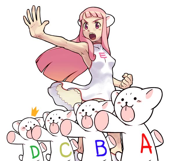 ishikawa_hideki, long_hair, p-head, pink, pink_hair, skirt