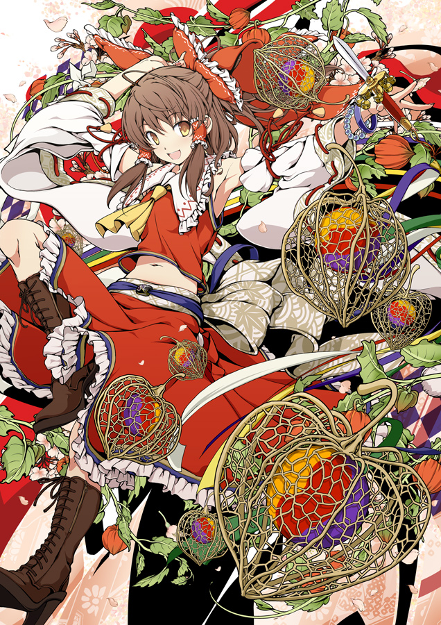 :d, aka_ringo, arm_up, armpits, ascot, blush, boots, bow