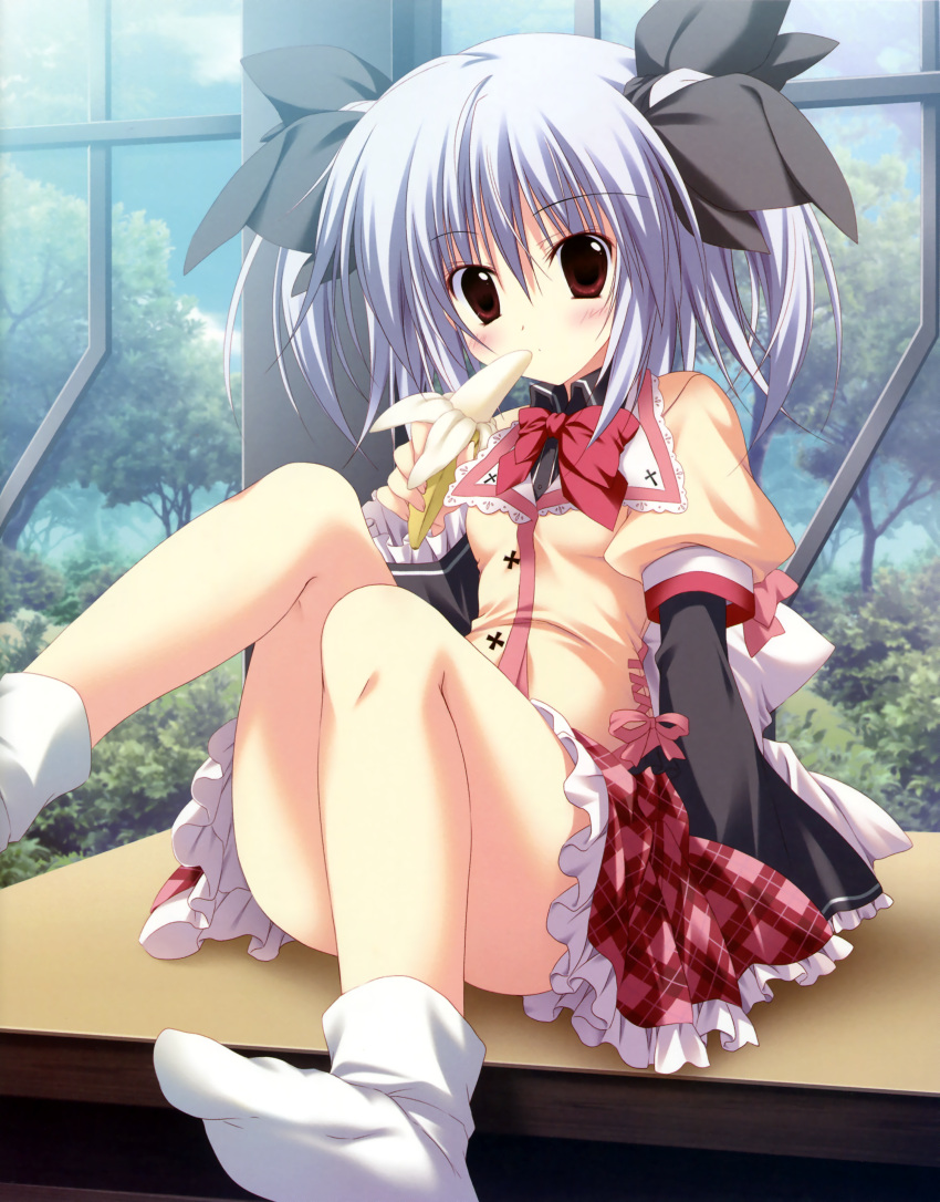 absurdres, banana, eating, food, fruit, gaku_ou, gakuou, highres