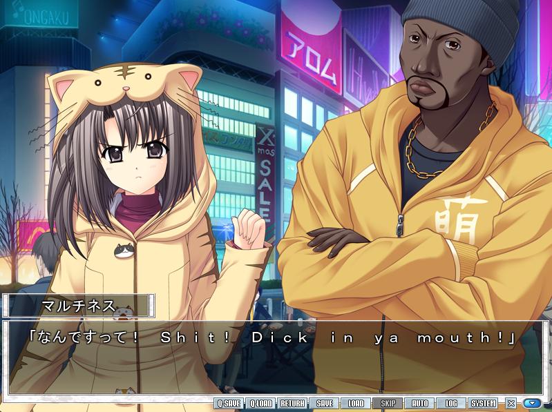 angry, animal_ears, animal_hat, beard, black_hair, brooch, brown_hair, cap