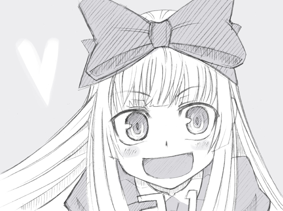 bad_id, blush, child, hair_ribbon, happy, heart, jingai_modoki, long_hair