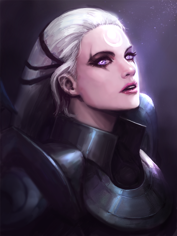 armor, bust, diana_(league_of_legends), facial_mark, league_of_legends, lips, long_hair, purple_eyes