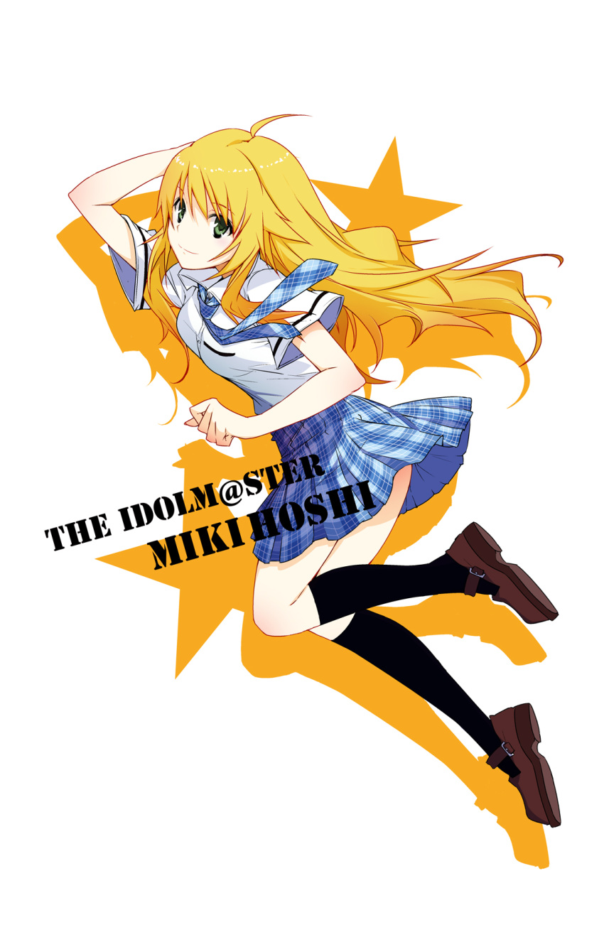 ahoge, blonde_hair, green_eyes, hamasin2424, highres, hoshii_miki, idolmaster, long_hair