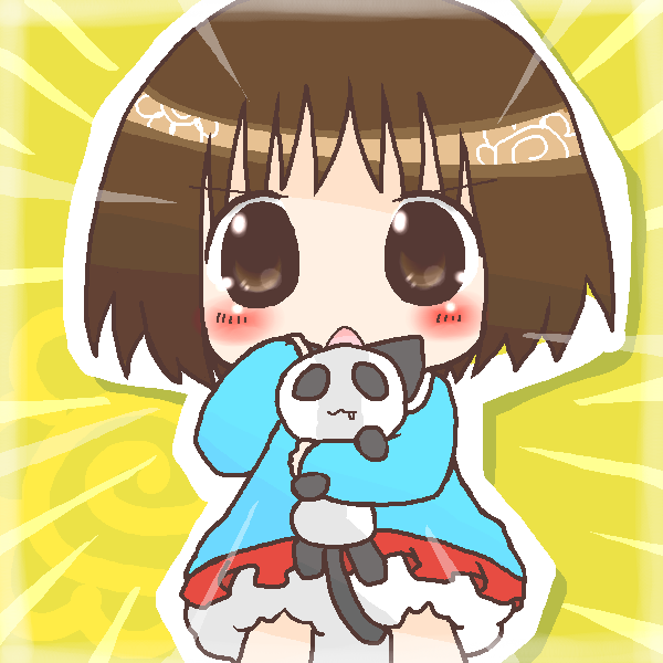 annyui, blush, brown_eyes, brown_hair, chibi, hanamaru_youchien, kindergarten, kindergarten_uniform