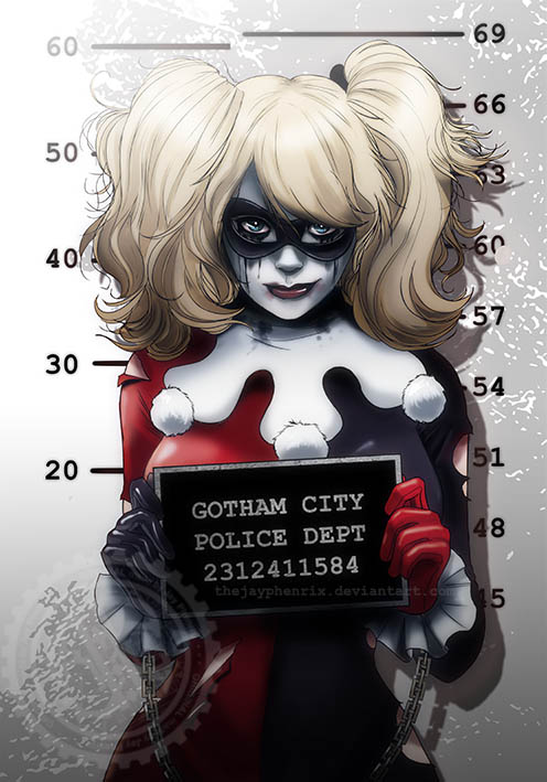 batman_(series), blonde_hair, blue_eyes, chain, chains, cowboy_shot, dc_comics, female