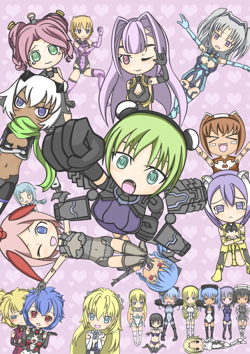 alternate_color, alternate_hairstyle, altines, altrene, arnval, busou_shinki, chibi, fort_bragg
