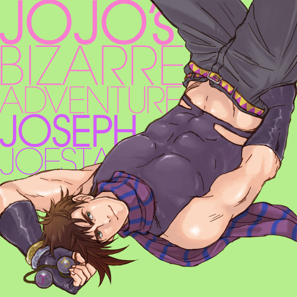 ball, blue_eyes, bola_(weapon), brown_hair, character_name, fingerless_gloves, gloves, hand_in_pocket