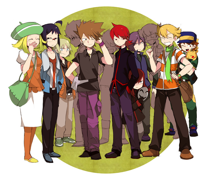 1girl, 6+boys, barry_(pokemon), baseball_cap, bianca_(pokemon), blue_oak, cheren_(pokemon), child