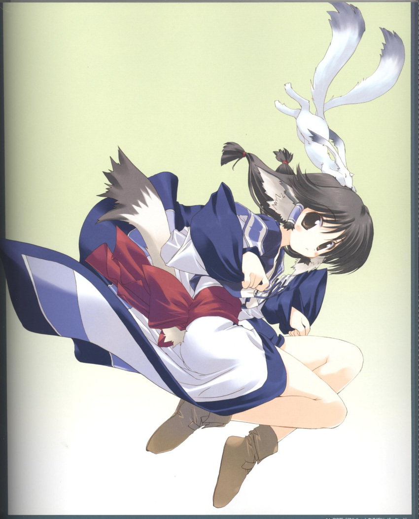 aruru, aruruu, black_hair, brown_eyes, flat_chest, highres, inumimi, loli