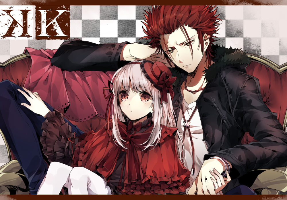 1girl, dress, gothic_lolita, hairband, hand_holding, hat, holding_hands, jacket