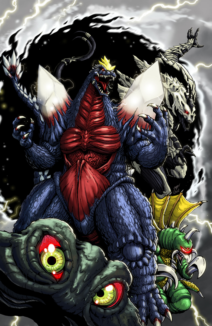 gigan, godzilla_(series), godzilla_ongoing_(series), hedorah, monster_x, spacegodzilla
