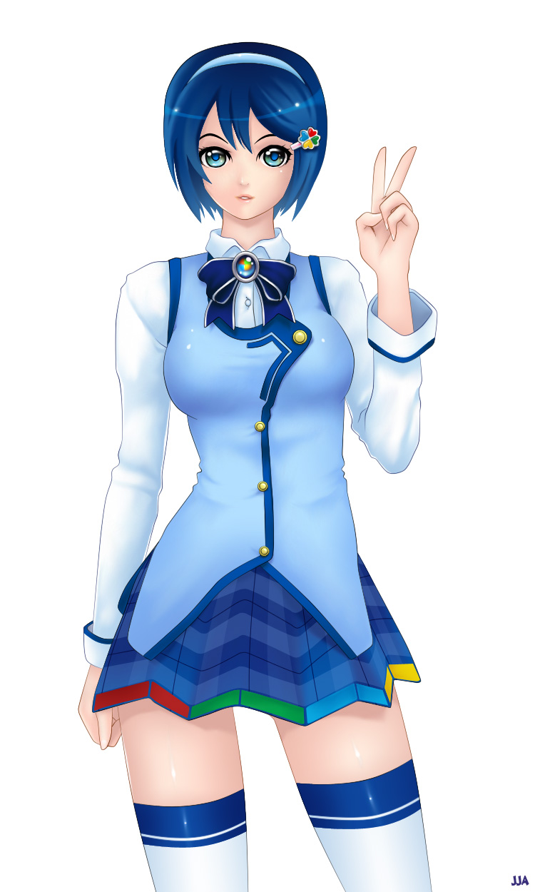 7, blue_eyes, blue_hair, hairband, hairclip, khalitzburg, madobe_nanami, os