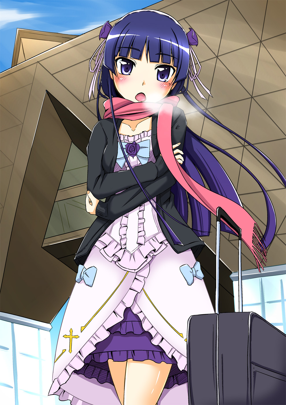 cla_(torinabe), dress, gokou_ruri, highres, jacket, lolita_fashion, long_hair, luggage