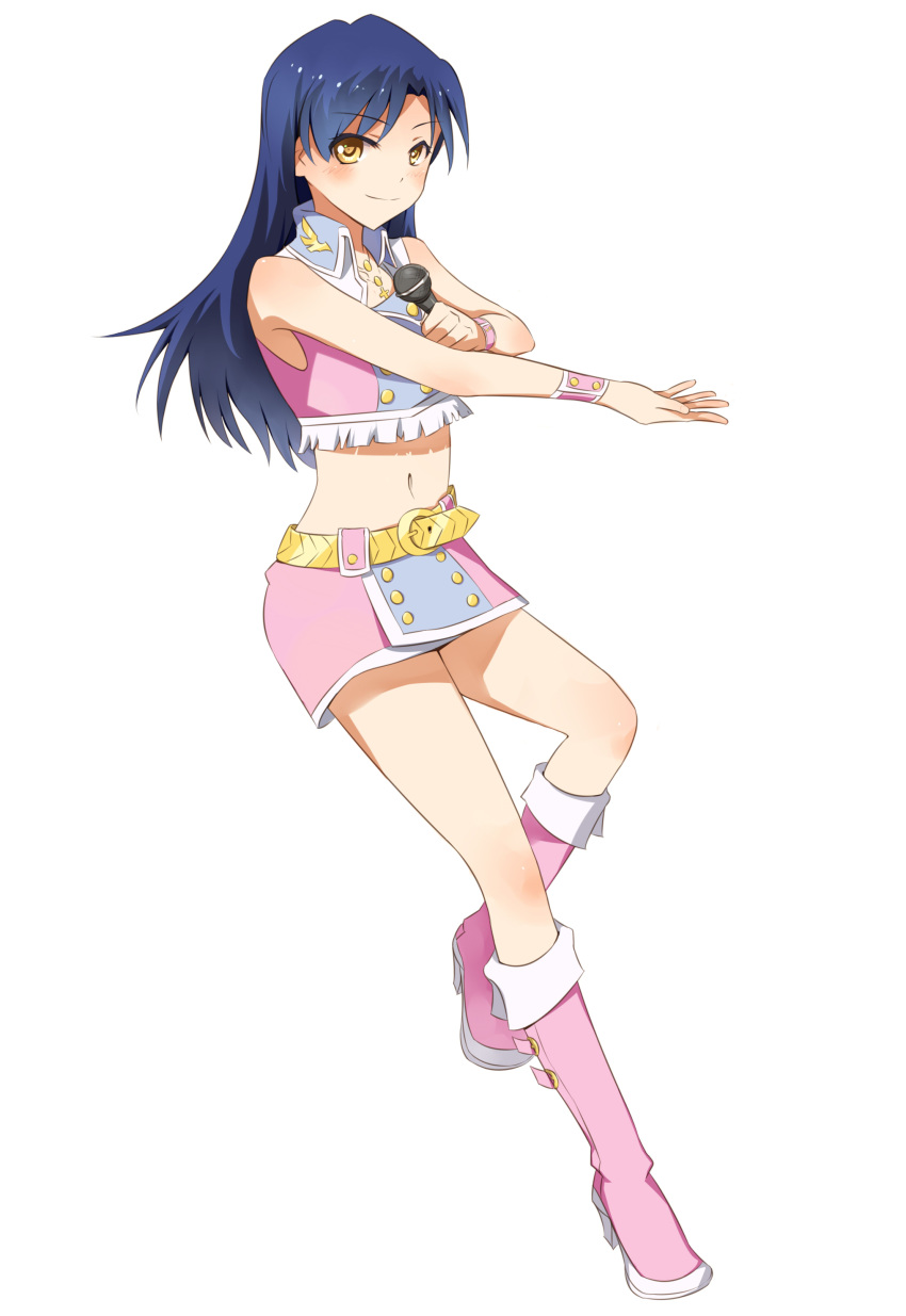 absurdres, belt, blue_hair, boots, cool_&amp;_sexy_(idolmaster), highres, idolmaster, kisaragi_chihaya