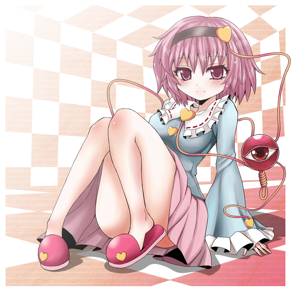 ass, blush, censored, convenient_censoring, eyeball, hairband, heart, komeiji_satori