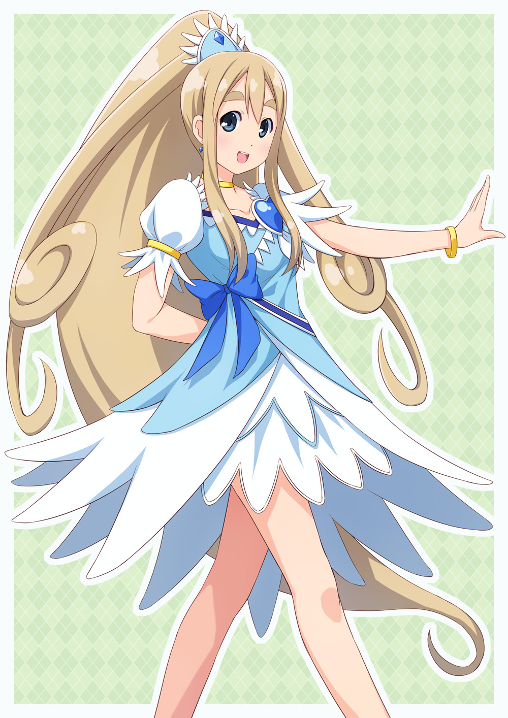 blue_eyes, bracelet, cosplay, cure_diamond, cure_diamond_(cosplay), dokidoki!_precure, highres, jewelry