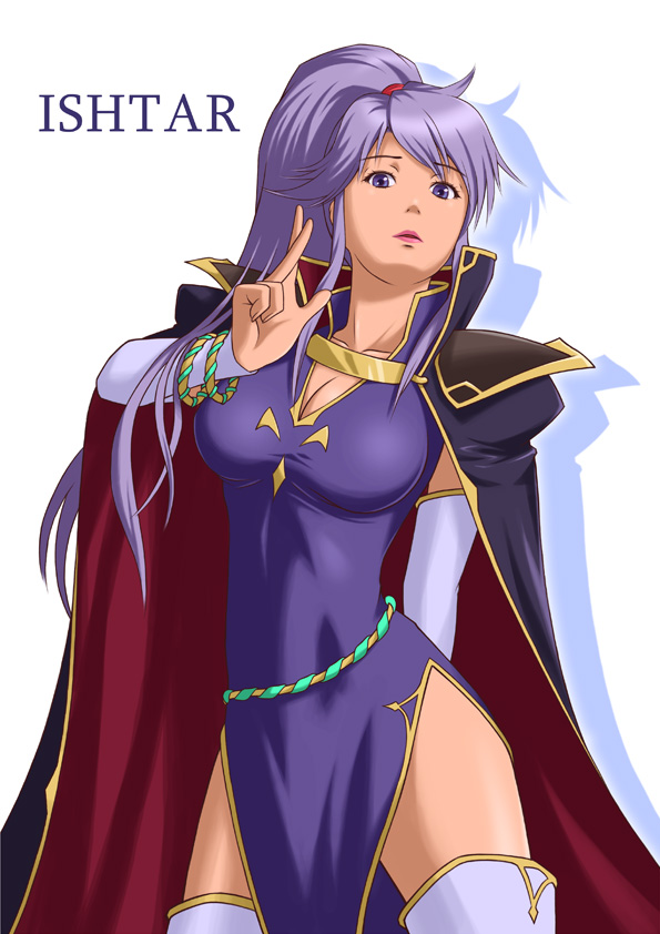 _emblem:_seisen_no_keifu, bracelet, breasts, cape, character_name, cleavage, detached_sleeves, dress