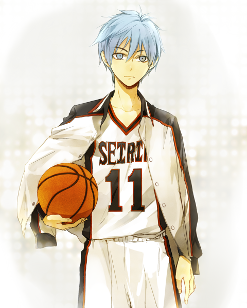 1boy, basketball, basketball_uniform, blue_eyes, blue_hair, jacket_on_shoulders, jiku_(0128hirosi), kuroko_no_basuke