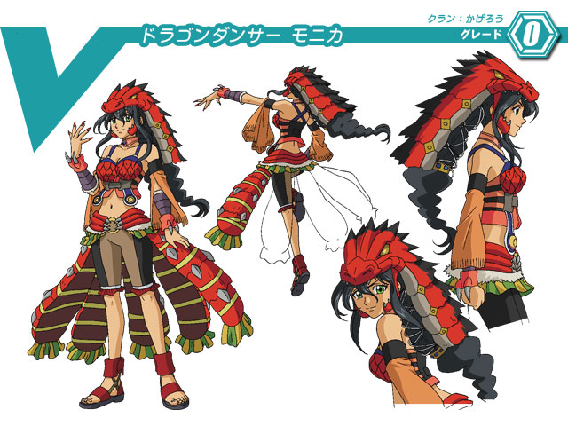 black_hair, cardfight!!_vandguard, claws, dragon, dragon_girl, female, green_eyes, sandals, tagme, vanguard