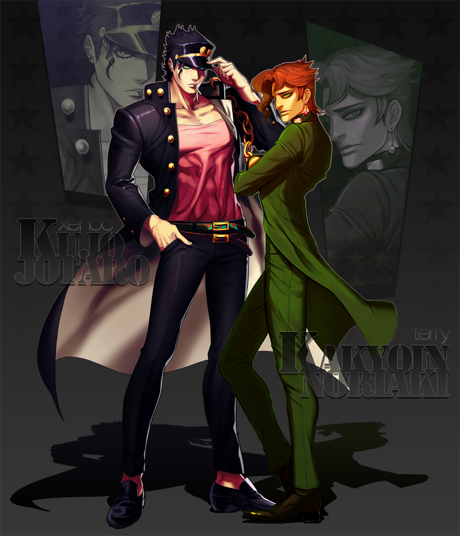 2boys, black_hair, chain, chains, cigarette, collaboration, earrings, gakuran