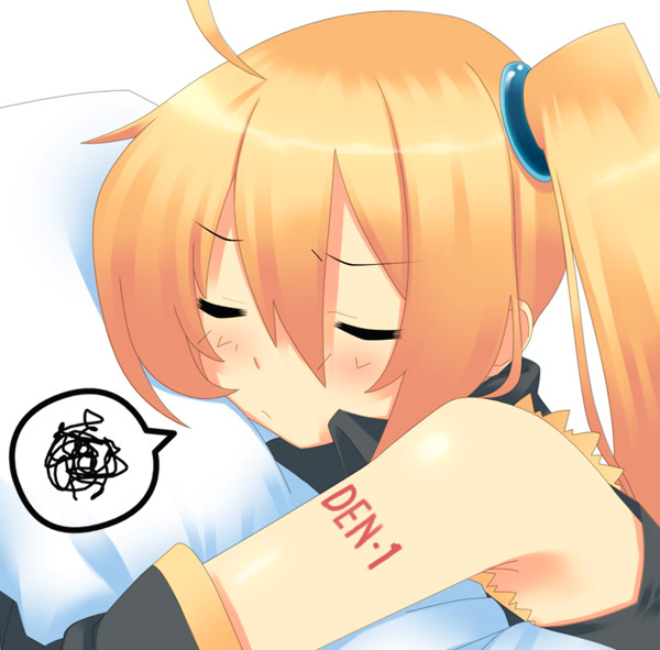1girl, akita_neru, blush, closed_eyes, eyes_closed, long_hair, majima_yuki, solo