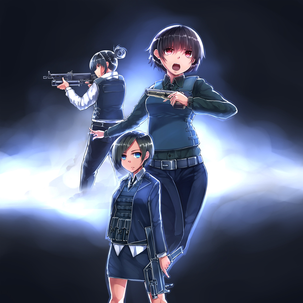 aoki_(miharuu), black_hair, blue_eyes, brown_eyes, bulletproof_vest, call_of_duty, call_of_duty:_modern_warfare_3, genderswap