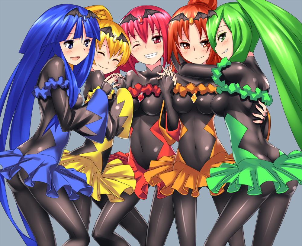 5girls, ass, bad_end_beauty, bad_end_happy, bad_end_march, bad_end_peace, bad_end_precure, bad_end_sunny