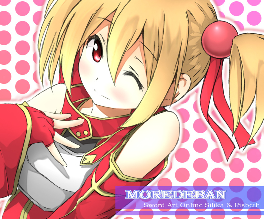 1girl, bare_shoulders, breastplate, brown_hair, fingerless_gloves, gloves, kurocchi, more_deban