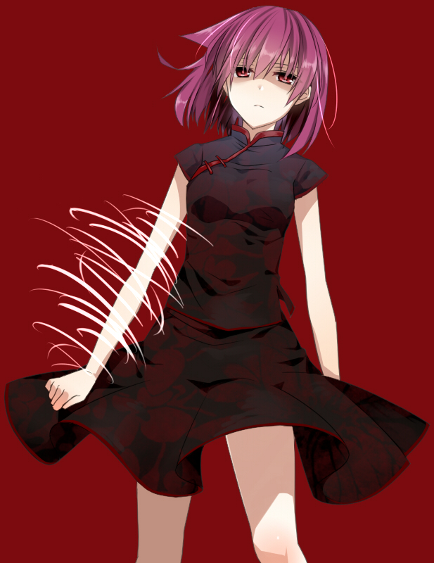 1girl, china_dress, chinese_clothes, expressionless, miyanaga_teru, red_hair, redhead, saki