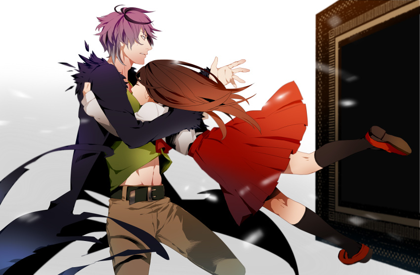 eve_(ib), gary_(ib), highres, hug, ib, ib_(ib), jumping, otani_(gloria)