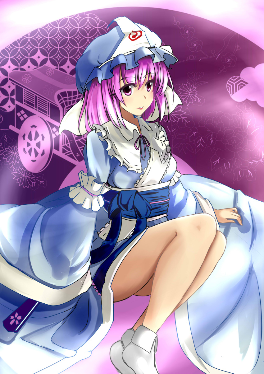 1girl, absurdres, breasts, closed_fan, fan, folding_fan, hat, highres