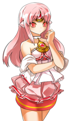 1girl, apple_(elsword), choker, elsword, forehead_jewel, long_hair, official_art, pink_hair