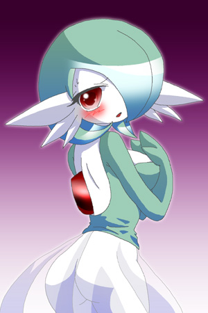 blush, gardevoir, nintendo, pokemon, pokemon_(creature), smile, solo, white_moon