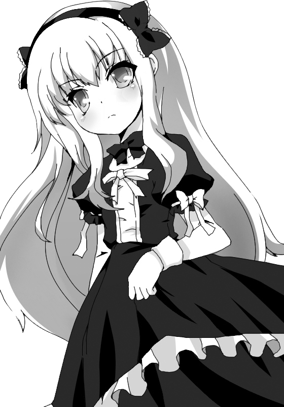1girl, bow, castlevania, castlevania:_harmony_of_despair, castlevania:_rondo_of_blood, dress, hair_bow, hair_ribbon