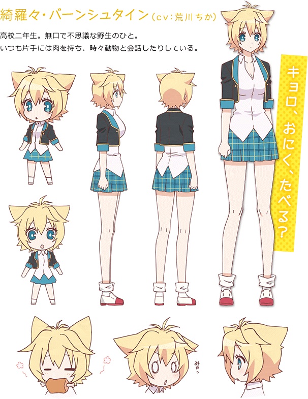 1girl, animal_ears, blazer, blonde_hair, blue_eyes, breasts, cat_ears, character_sheet