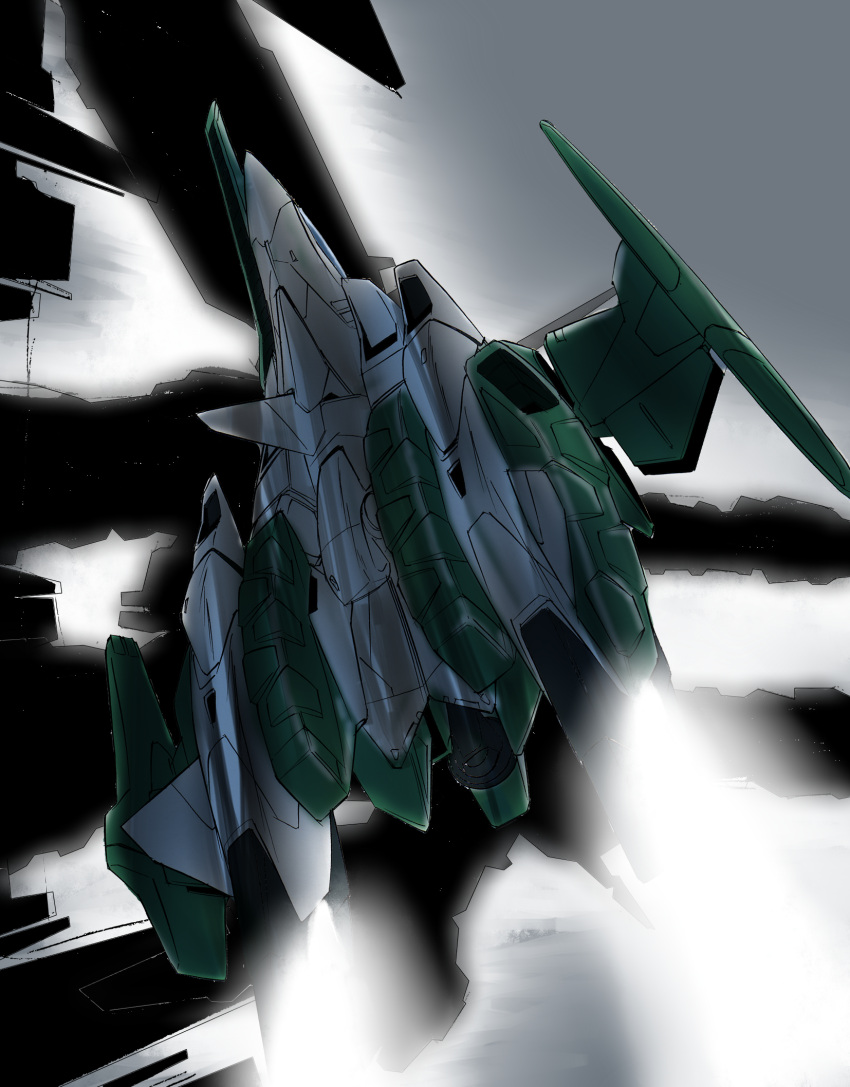 airplane, jet, macross, macross_2, mecha, science_fiction, vf-2ss, vf-xs