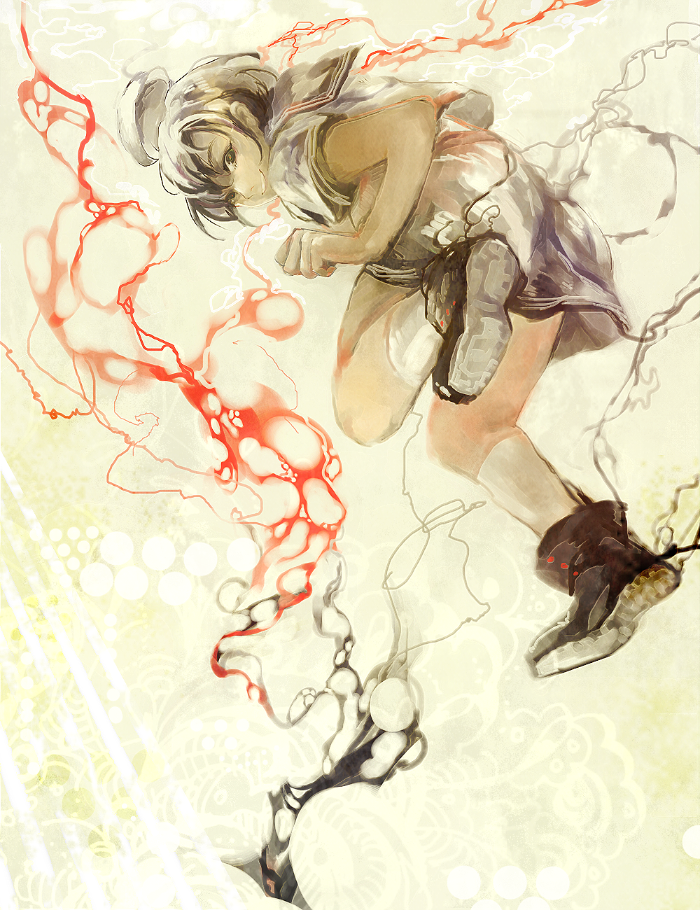 1girl, black_hair, grey_eyes, hat, highres, looking_at_viewer, mgn0isi, murasa_minamitsu, sailor_dress, short_hair, short_sleeves, smile, solo, touhou