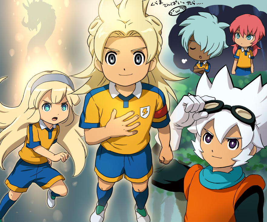 1girl, armband, blonde_hair, blue_eyes, closed_eyes, eyes_closed, fusion, goggles