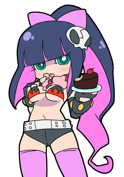 1girl, bikini_top, blue_eyes, blue_hair, bow, company_connection, cosplay, duplicate