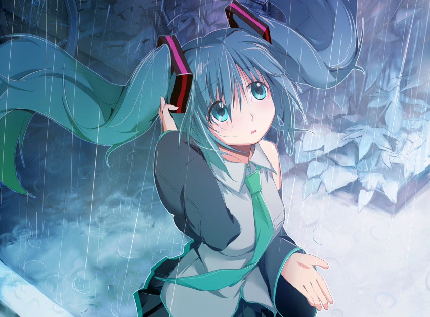 1girl, aqua_eyes, aqua_hair, bare_shoulders, detached_sleeves, hatsune_miku, highres, long_hair