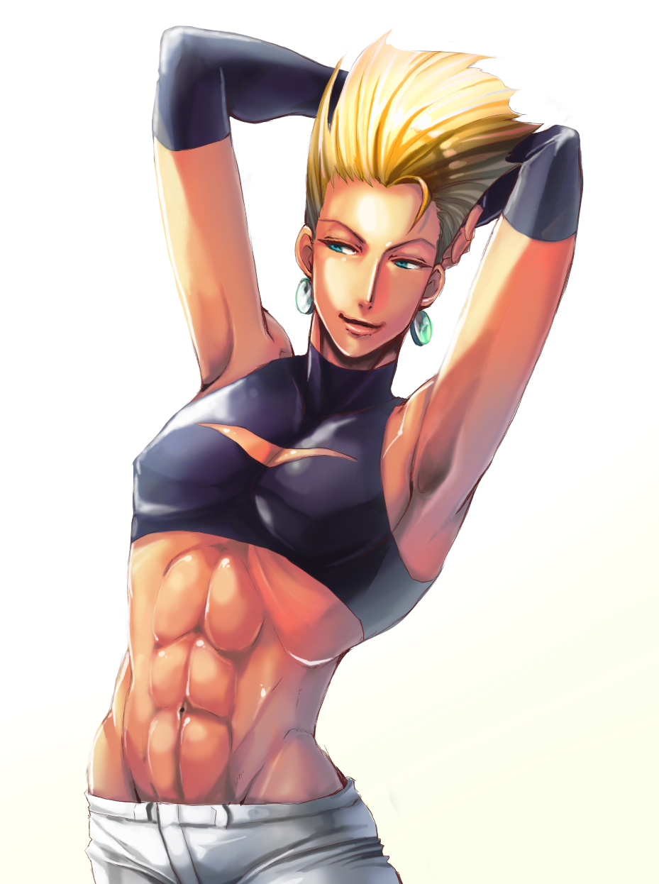 blonde_hair, king_of_fighters, long_hair, male, nikaido_benimaru, riko_(artist), snk