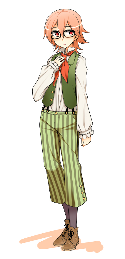 1girl, black_legwear, glasses, harvest_moon, harvest_moon:_a_new_beginning, kumadano, long_sleeves, looking_at_viewer